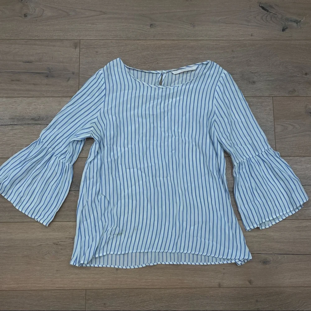 Women’s ZARA stripped blouse SzL - Picture 2 of 5